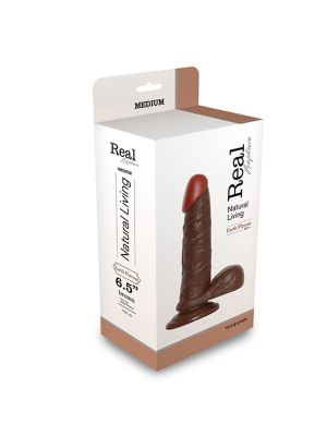 Dildo-REALISTIC DILDO REAL RAPTURE BROWN 6.5