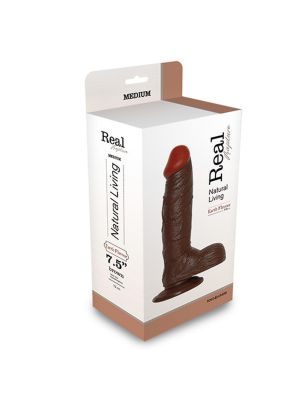 Dildo-REALISTIC DILDO REAL RAPTURE BROWN 7.5