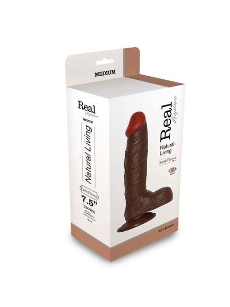 Wibrator-REALISTIC VIBRATOR REAL RAPTURE BROWN 7.5""""""""""""""""