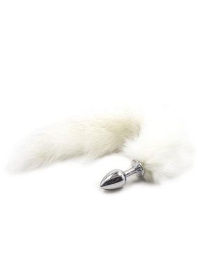 Plug anale con coda Long Fox Tail bianca