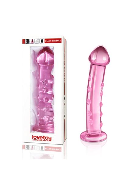7.5"" Glass Romance Pink
