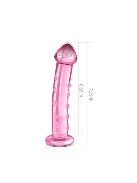 7.5"" Glass Romance Pink - 3