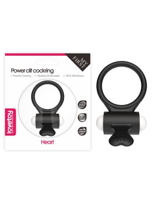 Power Clit Silicone Cockring Black