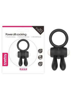 Power Clit Silicone Cockring Black
