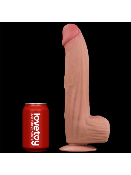 12'' King Sized Sliding Skin Dual Layer Dong - 17