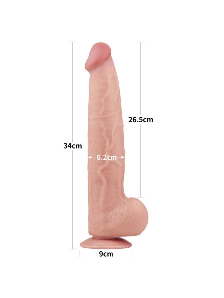 13.5'' King Sized Sliding Skin Dual Layer Dong - 3