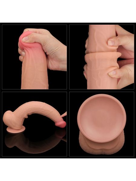 13.5'' King Sized Sliding Skin Dual Layer Dong - 21