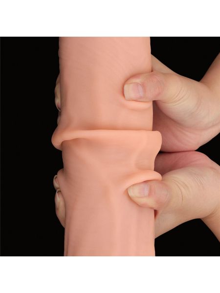 14'' King Sized Sliding Skin Dual Layer Dong - 16