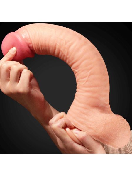 12"" Dual Layered Platinum Silicone Cock - 8