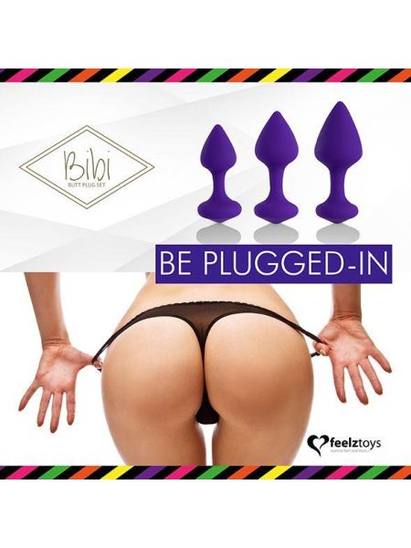 FeelzToys - Bibi Butt Plug Set 3 pcs Purple - 6