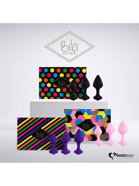 FeelzToys - Bibi Butt Plug Set 3 pcs Black - 6