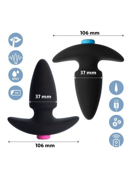 FeelzToys - FunkyButts Remote Controlled Butt Plug Set for Couples - 2