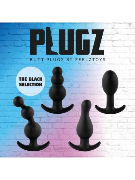 FeelzToys - Plugz Butt Plug Black Nr. 4 - 5