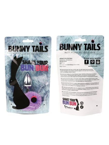FeelzToys - Bunny Tails Butt Plug Purple - 4