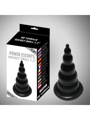 Rocket drill 7,3 inch black large anal plug 7,3 inch / 18,5 cm - image 2
