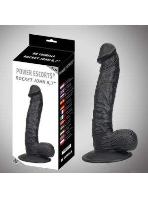 Rocket john 8,7 inch black  realistic  dildo  8,7  inch /  22 cm - image 2