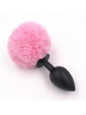 Bunny plug 3 - pack  black with pink tail starter 3 - pack