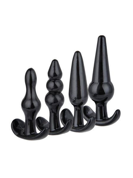Plug-Quatro Anal Plugs Starter Set- 4-Pack Black - 8