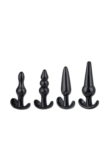 Plug-Quatro Anal Plugs Starter Set- 4-Pack Black - 9