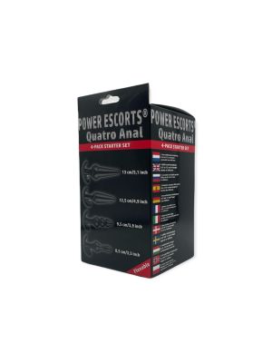 Plug-Quatro Anal Plugs Starter Set- 4-Pack Black - image 2
