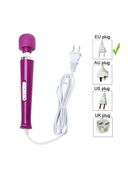 Stymulator-Magic Massager Wand Cable 110-240V Pink 10 Function - 10