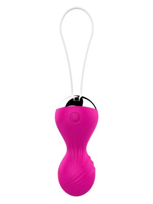 Kulki-Vibrating Silicone Kegel Balls USB 10 Function / Remote control -Pink - image 2