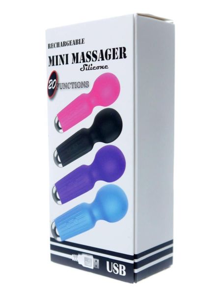 Stymulator-Rechargeable Mini Masager USB 20 Functions - Pink - 9