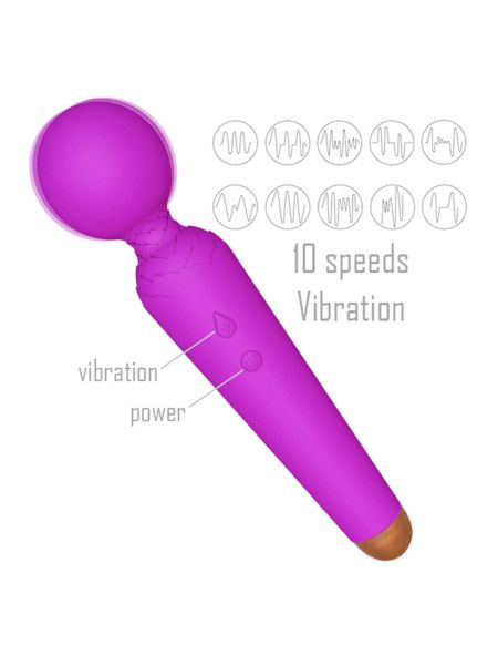 Stymulator-Rechargeable Power Wand USB 10 Functions - Purple - 6
