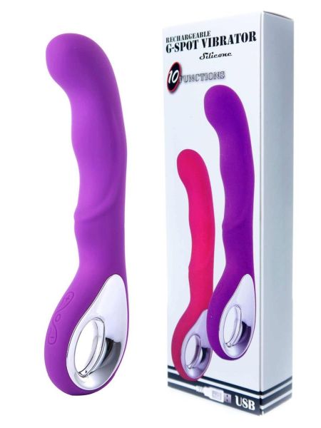 Vibrator G-spot 10 functions USB Purple - 11