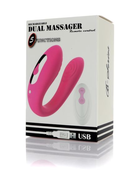 Stymulator - Massager Dual Vibrator USB 5 Functions / Remote Control - 10