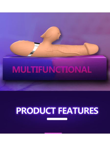 Wibrator-Basia Thtusting Vibrator 2 in 1 Tongue Vibrators USB - 3