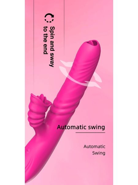 Wibrator-Angelia USB 3 functions of thrusting / 20 vibrations Pink - 7
