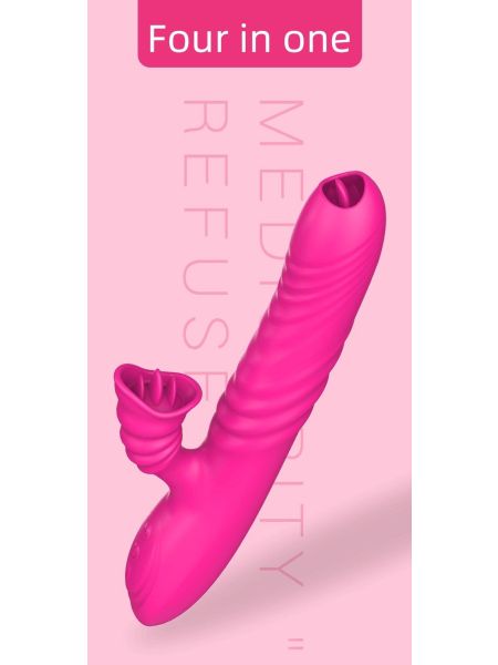 Wibrator-Angelia USB 3 functions of thrusting / 20 vibrations Pink - 8