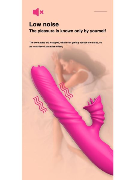 Wibrator-Angelia USB 3 functions of thrusting / 20 vibrations Pink - 12