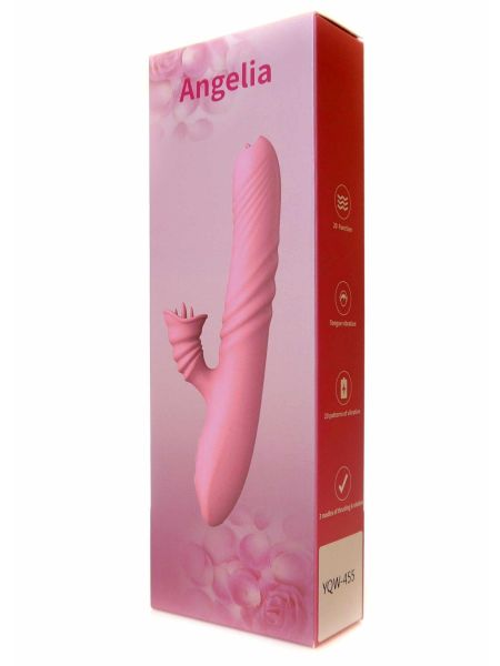 Wibrator-Angelia USB 3 functions of thrusting / 20 vibrations Pink - 14