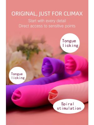 Wibrator-Angelia USB 3 functions of thrusting / 20 vibrations Purple - image 2