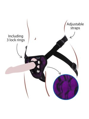 Strap-On Lace Harness Purple