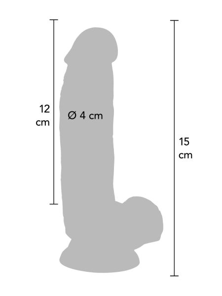 Dildo 6 inch with Balls Black - 3