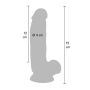 Dildo 6 inch with Balls Black - 4