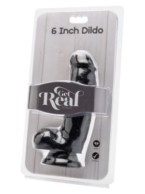 Dildo 6 inch with Balls Black - image 2