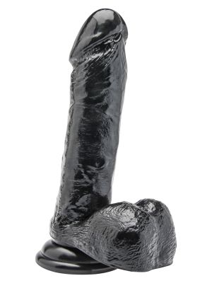 Dildo 7 inch with Balls Black