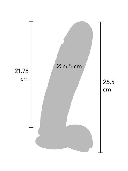 Dildo 10 inch with Balls Black - 3