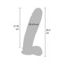 Dildo 10 inch with Balls Black - 4