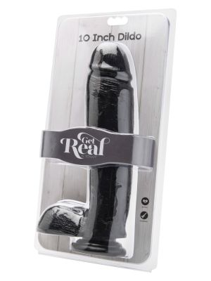 Dildo 10 inch with Balls Black - image 2