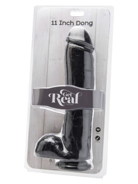 Dildo 11 inch with Balls Black - 2