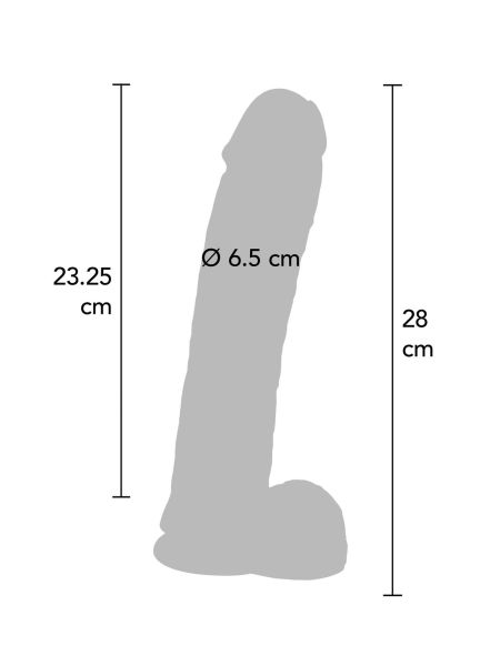 Dildo 11 inch with Balls Black - 3