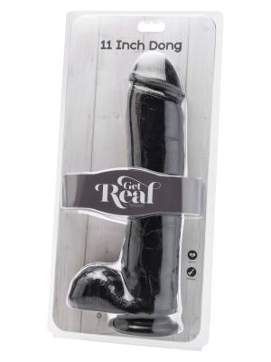 Dildo 11 inch with Balls Black - image 2