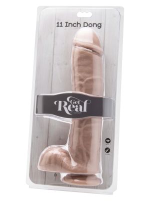 Dildo 11 inch with Balls Light skin tone - image 2