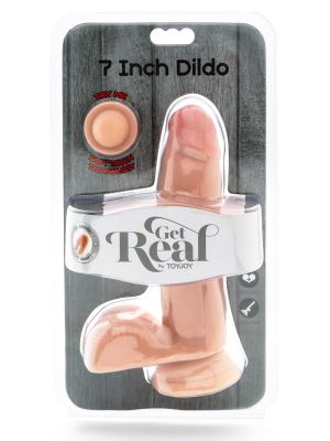 Dual Density Dildo 7inch Balls Light skin tone - image 2
