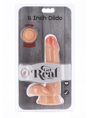 Dual Density Dildo 6 in. Balls Light skin tone - image 2